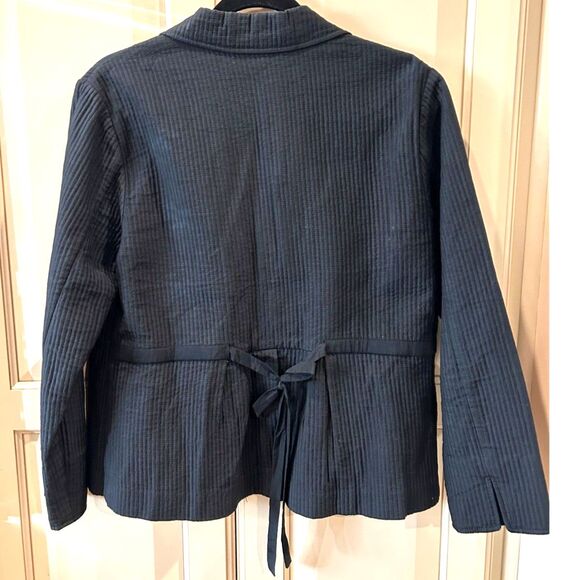 Coldwater Creek Silk/Cotton Blend Black Jacket - Size 12P - Picture 2 of 4